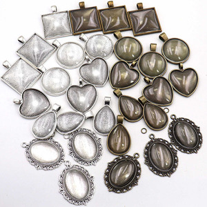 Geqiao 2023 <strong>New</strong> A4839 Alloy Time Gem Base with <strong>Matching</strong> DIY Pendant Material 66 Pieces/set - Product Image 2