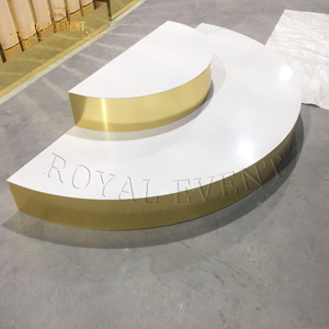 Phổ Biến Sang Trọng Nửa Vòng Acrylic Đám Cưới Sàn Nhảy Nền Tảng Xách Tay Trang Trí Acrylic Đám Cưới Sân Khấu Cho Bán - Product Image 3
