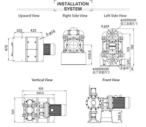 Godo DBY3S-100Q 4 Inch Bơm Áp Lực Cao Nodular Gang Bơm Màng Điện Keo Chuyển Bơm Cho Xử Lý Nước - Product Image 6