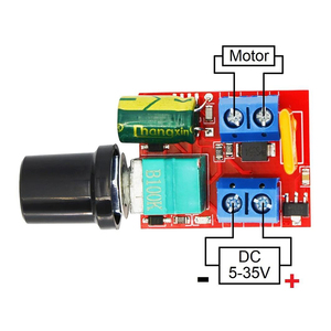 Mini 5A 90W Max PWM DC motore regolatore di velocità modulo 3V-35V interruttore di controllo di velocità LED Dimmer - Product Image 3