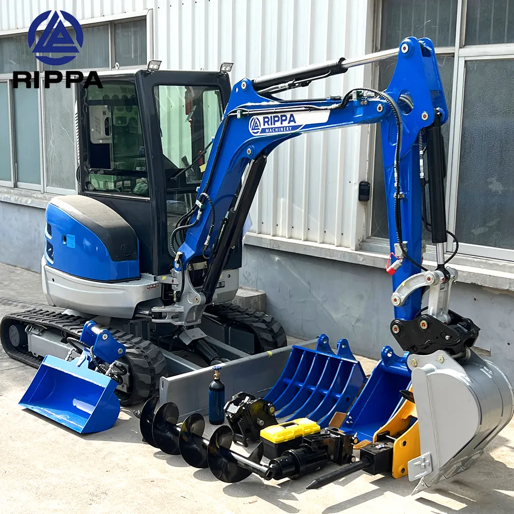 Kostenloser Versand Rippa Mini Bagger 3.5 Ton Crawler Micro Digger Hydraulische Farm Kleiner Bagger