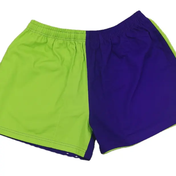 Shorts de rugby com bolsos profundos, design de alta qualidade 100% algodão, logotipo bordado personalizado, shorts de rugby para futebol