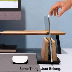 Yukmin Gỗ Có Thể Điều Chỉnh Máy Tính Xách Tay Đứng Thẳng Đứng Cho Bàn Tiết Kiệm Không Gian Macbook Đứng Với Non-Slip Cơ Sở Cho Văn Phòng Chơi Game Không Gian làm việc - Product Image 2