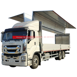 10 Wheels ISUZU GIGA Wing Van Truck for Good <strong>Transportation</strong> 7.6 Meters Open Side Wall Box Truck Expansive Wing Design for Sales - Product Image 2