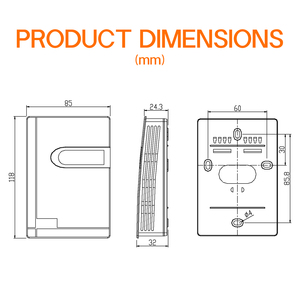 Transmisor de sensor de temperatura y humedad con pantalla LCD YHCMETER para centro de datos - Product Image 5