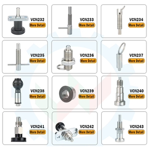 M5/6/8/10/12/16 Núm Nhôm thép không gỉ tự khóa chỉ mục plungers với locacting pins và Nuts ốc vít sản phẩm - Product Image 5