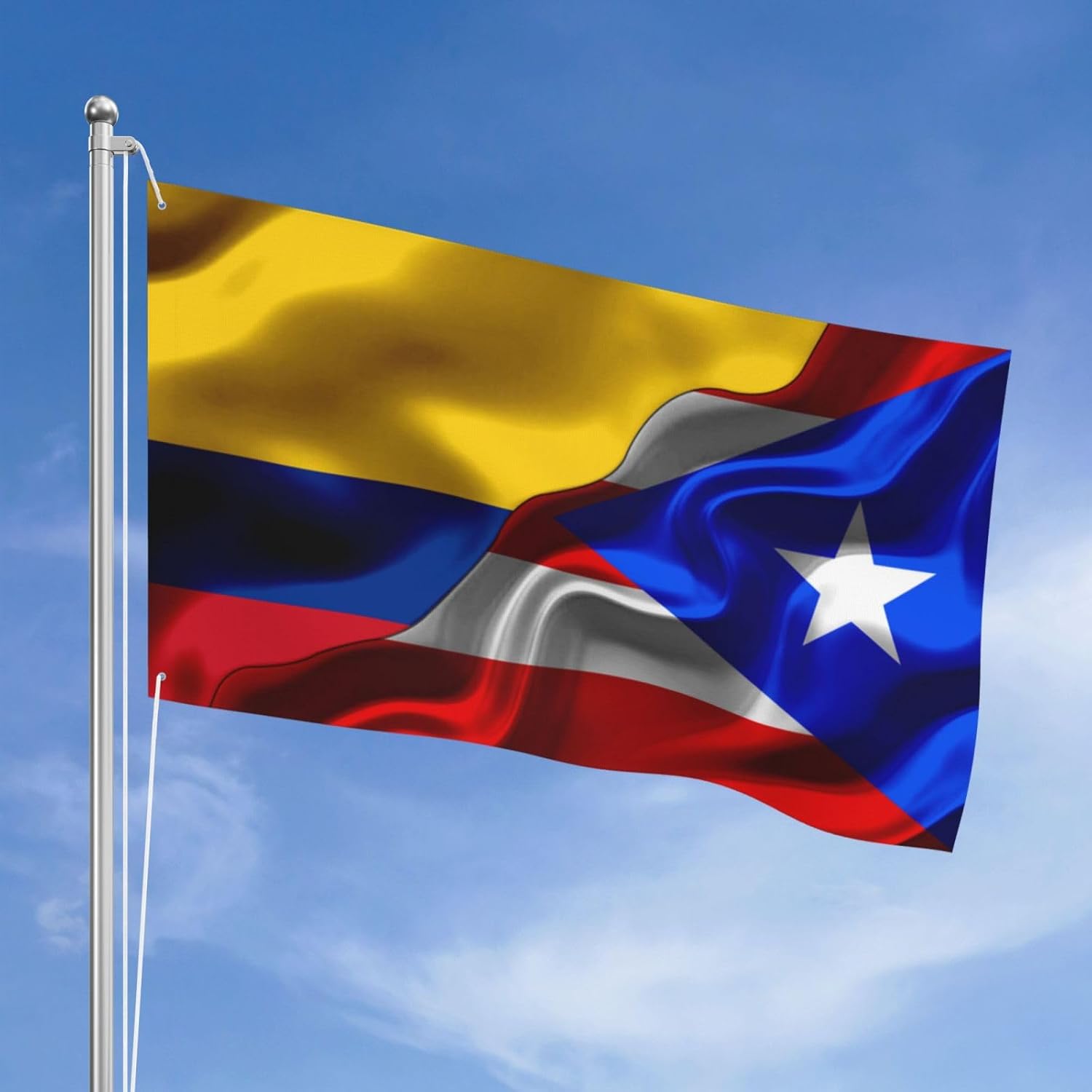 Drapeau de la Colombie et de Porto Rico2