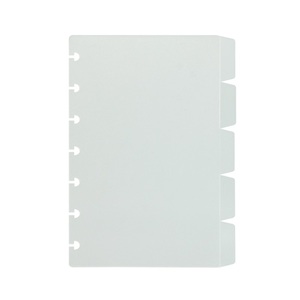 Benutzer definierter Disc-gebundener Loseblatt-Notebook-Teiler Index für Planer aus transparenten und farbenfrohen Tabs - Product Image 3