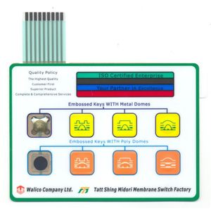 Custom Tactile Electrical Circuits Membrane <strong>Switch</strong> Film Keypad <strong>Embossed</strong> round Metal Snap Dome 3M Adhesive with <strong>Keyboard</strong> Features - Product Image 3