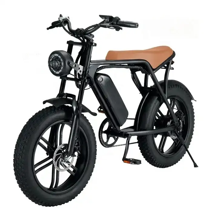 Bicicleta eléctrica de montaña de 20 pulgadas, Ebike de 15Ah, 750W, 250W, neumático ancho, playa, arena, todos los terrenos, V8