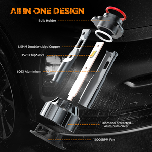 AKE V20S 3 Color and Flashing <strong>Led</strong> for Car High Powerful Driver Headlights for Car H4 H7 H11 9005 9006 <strong>Led</strong> Lights for Cars - Product Image 6