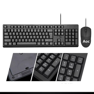Venta al por mayor de fábrica, conjunto combinado de teclado y ratón USB con cable para ordenador, impermeable, ergonómico, para oficina, PC, teclado, ratón, combos - Product Image 3