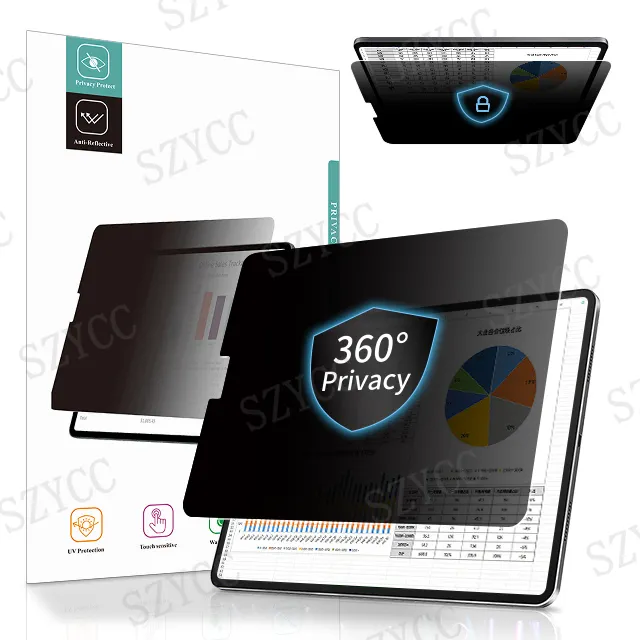 ラップトップアンチピーピングアンチブルーライトスクリーンプロテクター360度4ウェイアンチスパイタブレットプライバシースクリーンフィルムiPadPro12.9インチ用