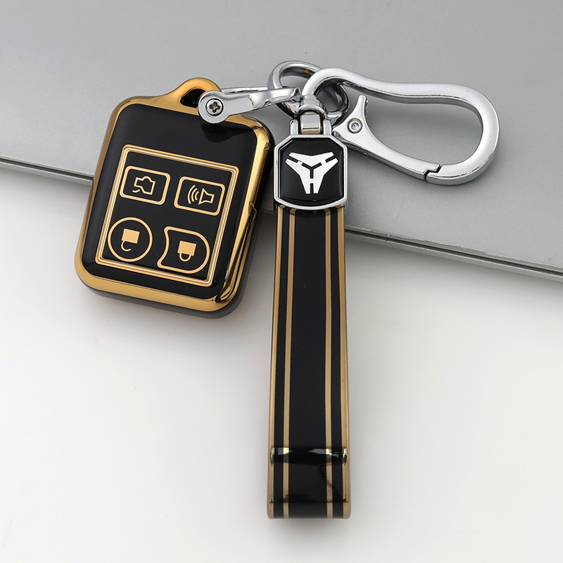 4 Button Black + Keychain