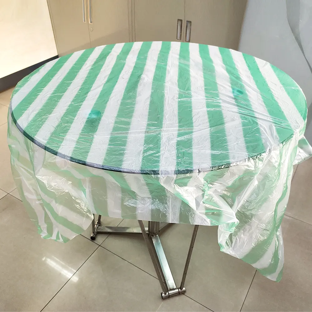 Rectangle Water Proof Custom Printed Rolls Disposable Plastic Party Tablecloth Pe Plastic Cloth