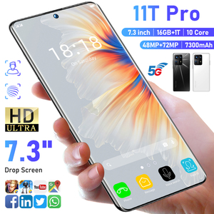Telefone celular desbloqueado, 7300mah bateria 16gb + 1t dual sim 4g