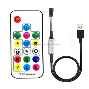 Адресный RGB светодиодный мини-контроллер SPI RF 14/17/21 ключ пульт дистанционного управления пиксельный цифровой COB неоновый контроллер света - Product Image 4
