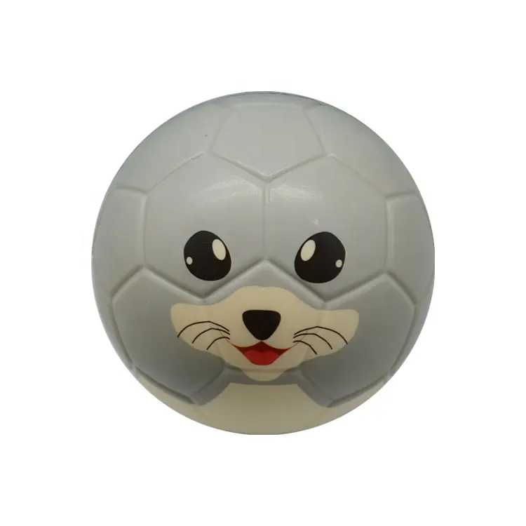 Pelota de espuma antiestrés de PU personalizada, juguete de promoción de estrés, diseño de animales suaves de seguridad, tamaño de 8 ''5'' 10cm 7cm 6,3 cm