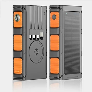 Strong LED Light <strong>Design</strong> Power Banks Solar Fast Charging Portable Power Bank 30000mah Six <strong>Outputs</strong> Three <strong>Inputs</strong> - Product Image 4