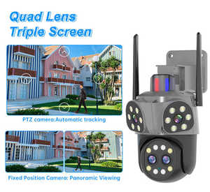 Cámara IP segura WiFi para exteriores para protección del hogar 4K 8MP CCTV Video con AI Body Tracking Micrófono incorporado Red PTZ Características - Product Image 2