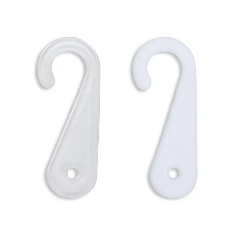 J Hanger Hook for Clothing Supermarket Display Sock Packing Plastic Hooks Rails 10 Hooks Customize None Pattern
