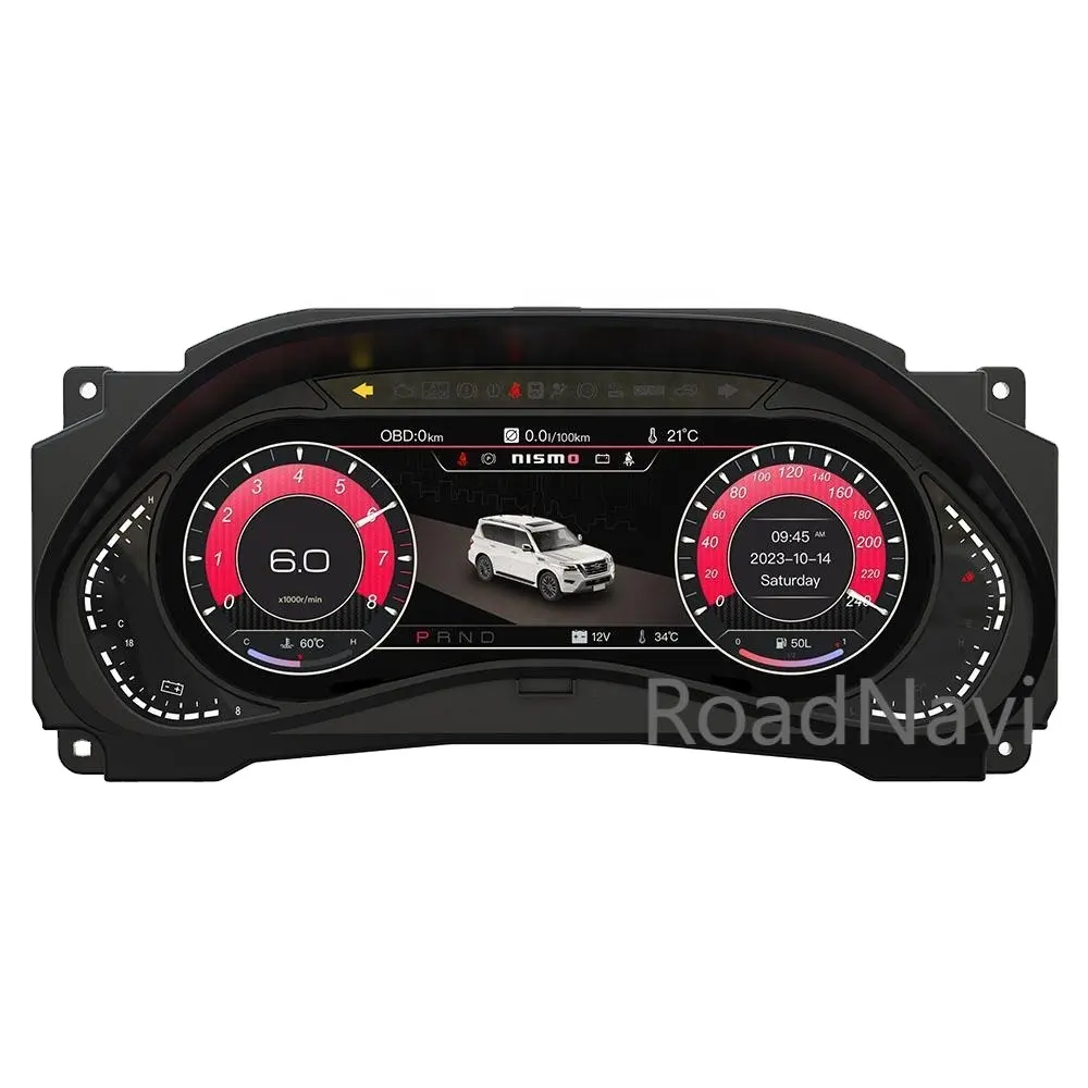 Roadnavi จอแอลซีดีดิจิตอลแดชบอร์ดลาดตระเวน Y 62 2008-2022 QX80อินฟินิตี้2013-2019