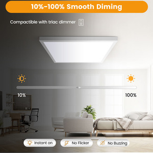Modern beyaz alüminyum kenar 50W 120V LED Panel AYDINLATMA ev ofis için renk sıcaklığı anahtarı ile kolay kurulum - Product Image 5