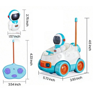 Cartoon Astronaut Remote <strong>Control</strong> Car, Easy <strong>Control</strong> 2 Channels Toddler Electric Space Car Toy with Light and Music