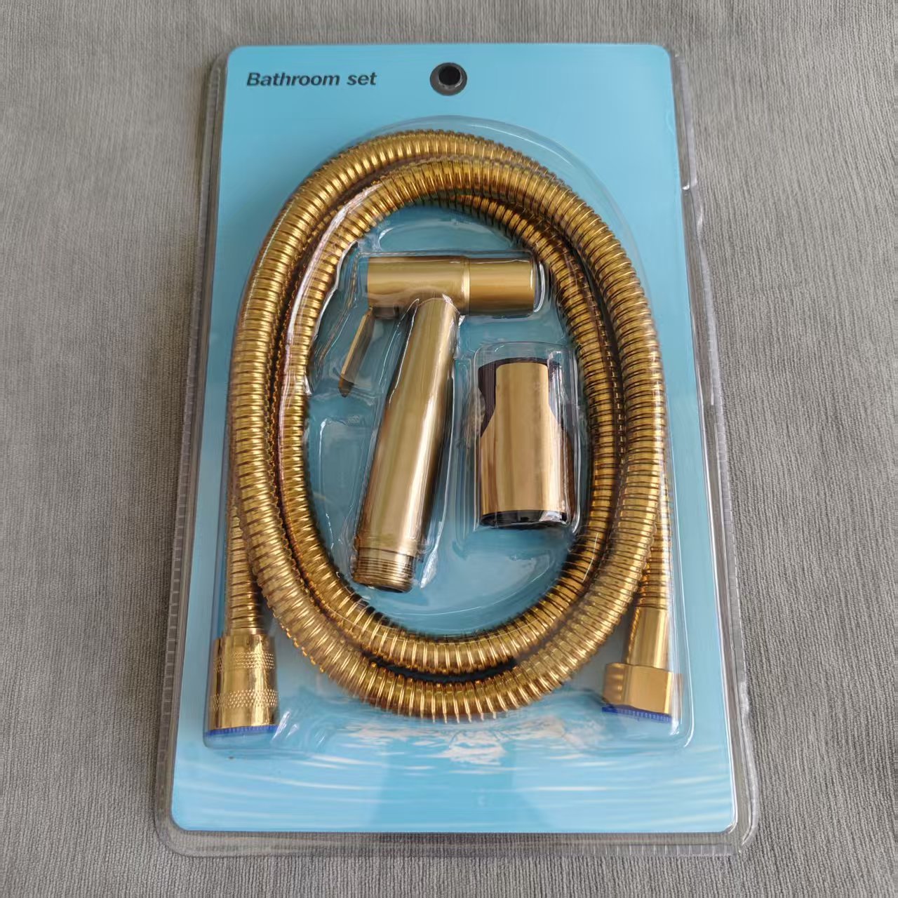 Golden stainless steel three-piece set-15m shower tube