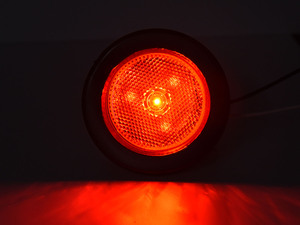 2-1/2&quot;Round <strong>LED</strong> Marker and Clearance W/ Reflex Reflector Waterpoof <strong>12</strong> <strong>Volts</strong> Light - Product Image 6