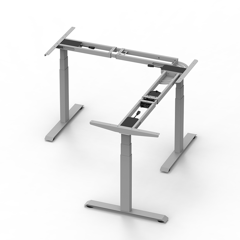 Gray standing desk frame