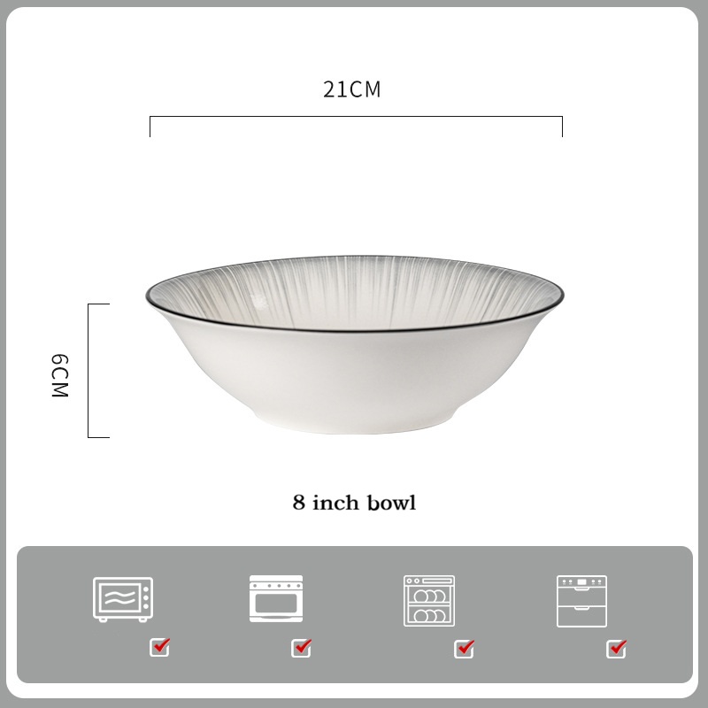 Bol blanc de 8 pouces