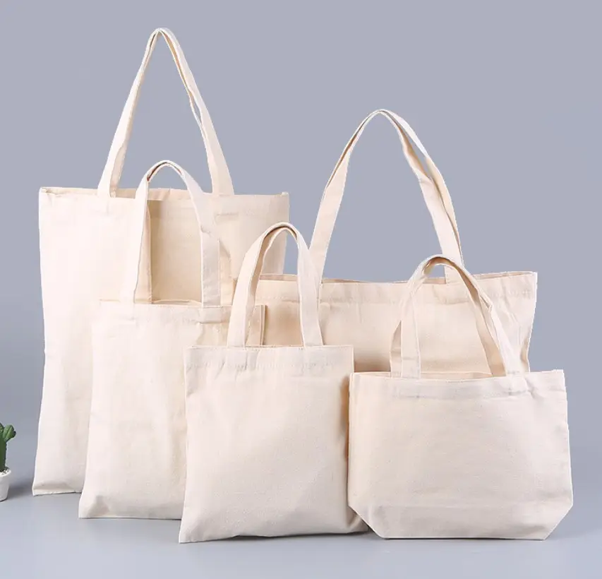 قماش القطن الايكولوجية ودية حمل حقيبة-شراء مخصص الطباعة الترويجية Handletote حقيبة تسوق