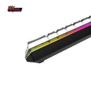 Teclado mecánico personalizado con cable, 61 teclas pudding con cubierta transparente rgb led 60%, para videojuegos - Product Image 5