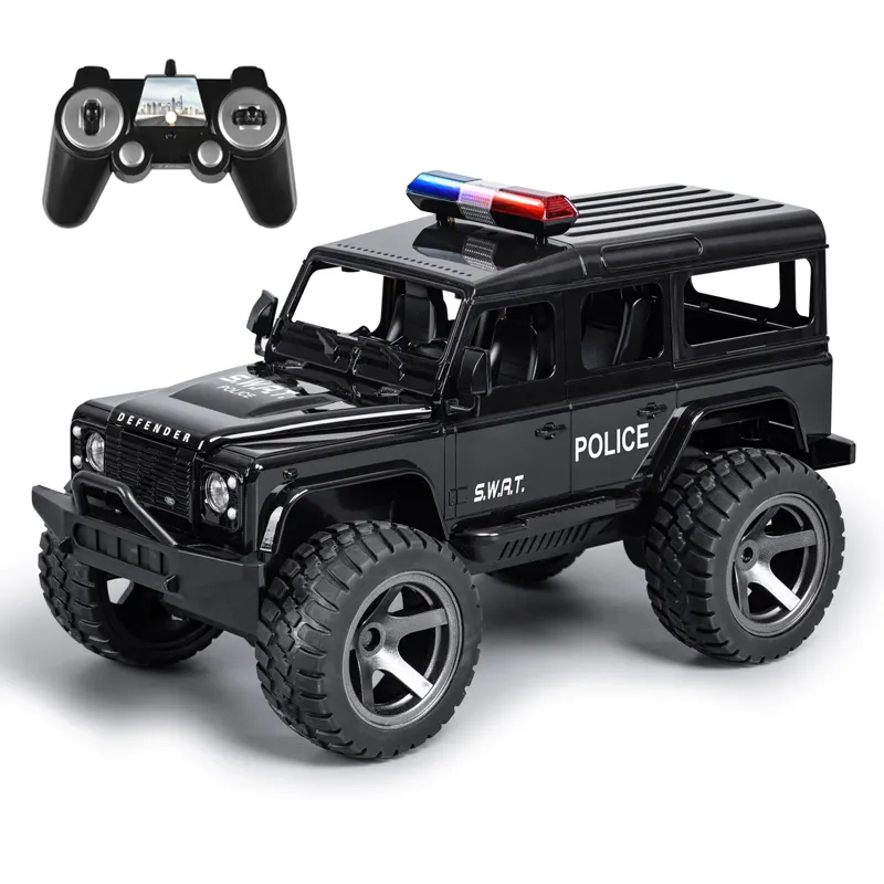 Defender D110 Rock Climber 2.4G 1:14 4WD Off Road Caminhão SWAT com sirene e luzes