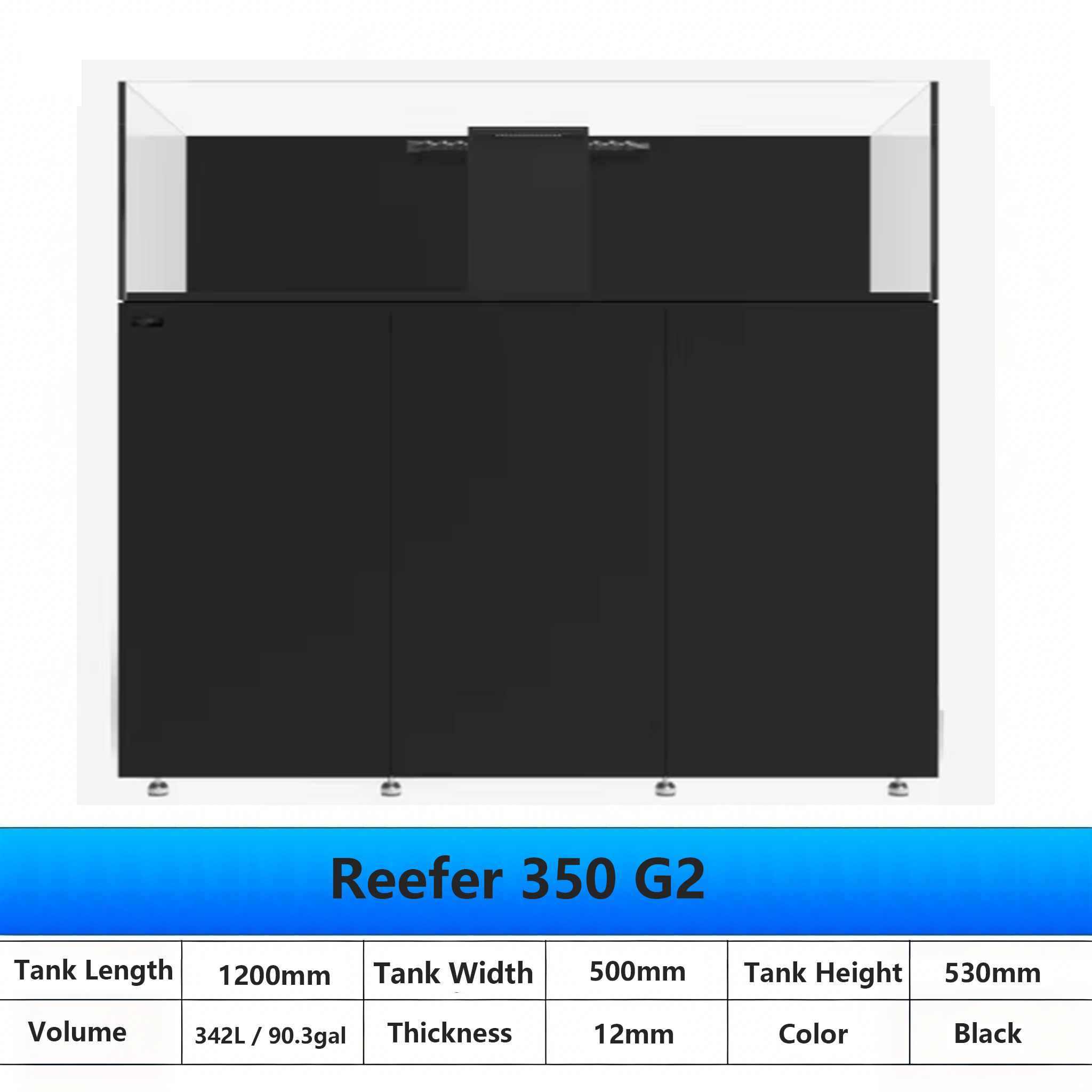 Reefer 350G2-1200x500x1430mm Nero
