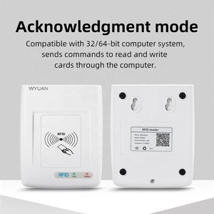 Leitor RFID WYUAN 13.56MHz Interface <span class=keywords><strong>USB</strong></span> HF IC NFC CPU Cartão Desktop Leitor ISO14443A/ISO15693 Protocolo Programável com SDK