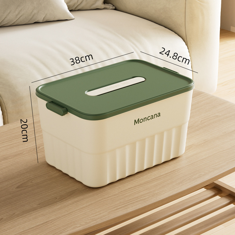 Large, tall, lidded, creamy yellow-green