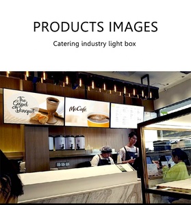 Özel asılı destek tüpü manyetik LED menü paneli tavan sabitleme ışık kutusu poster çerçevesi restoran için - Product Image 3