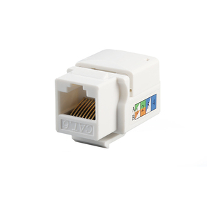 批发180度Cat5e Cat6 Utp Rj45网络模块化梯形插孔电信部件，无工具连接Cat6功能 - Product Image 1