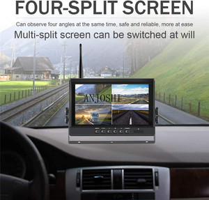 Sistema de <span class=keywords><strong>backup</strong></span> <span class=keywords><strong>rv</strong></span> com 9 polegadas, monitor para caminhão, ônibus, reboque, visão lateral traseira 4 ahd, câmera 4 splits dvr, gravação