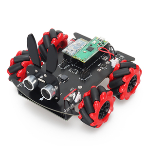 Tscinbuny açık kaynak Pico rparduino kırmızı Mecanum tekerlek 4WD tavşan PCB akıllı Robot araç kiti Arduino programlama için
