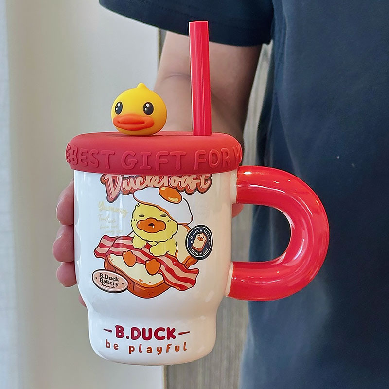 Couvercle rouge, tasse blanche