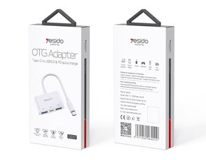 YesIDo GS17อะแดปเตอร์ USB ชนิด3 in 1, อะแดปเตอร์ USB ชนิดซีโอทีจีชนิด C เป็นอะแดปเตอร์3.0 USB - Product Image 1
