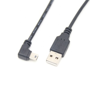 90度上下右左角USB 2.0公到迷你公电缆数据充电风扇电缆1m - Product Image 1
