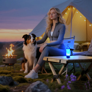Özel Logo IPX5 su geçirmez tip C şarj LED RGB LED gece işık ile Pet atık torbası kutusu el feneri köpek kaka torbası tutucu - Product Image 5