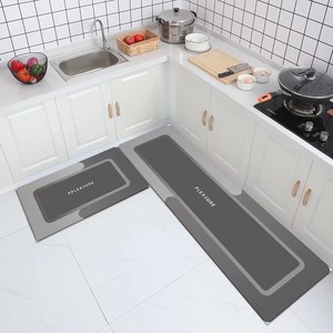 Walmatハード防水滑り止め珪藻土キッチンマット床用2つの抗疲労マットのセット - Product Image 5