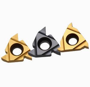 Inserti in carburo di filettatura a forma di triangolo personalizzabili inserti in acciaio di tungsteno giallo strumento di tornitura con supporto OEM