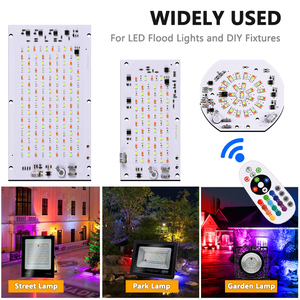 50W 100W RGB LED หลากสี DOB แผ่นวงกลมเชิงเส้น AC 220V แรงดันไฟฟ้าสูงขับฟรีและ24ปุ่ม IR ระยะไกลสำหรับโคมไฟเวที - Product Image 2