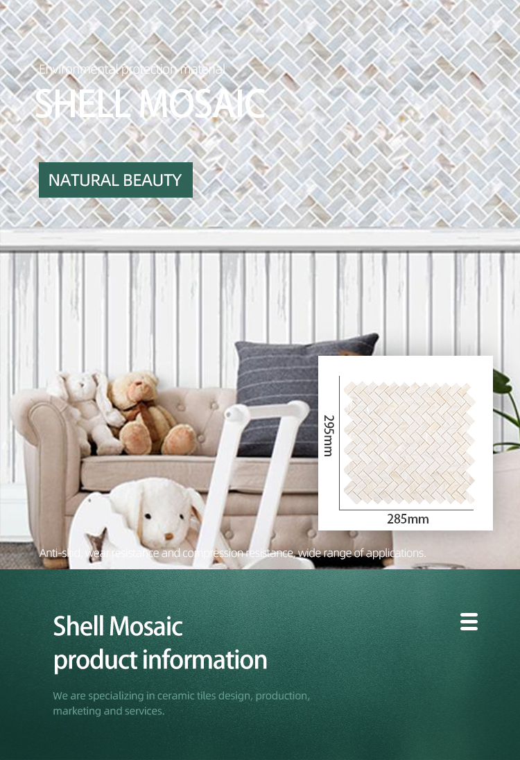 white Irregular 15x30x2mm mother of pearl shell mosaic for kitchen backsplash and bathroom wall